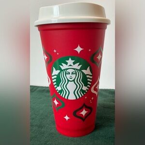 Starbucks 2023 Red Cup w/White Lid NEW Collectible & Reusable